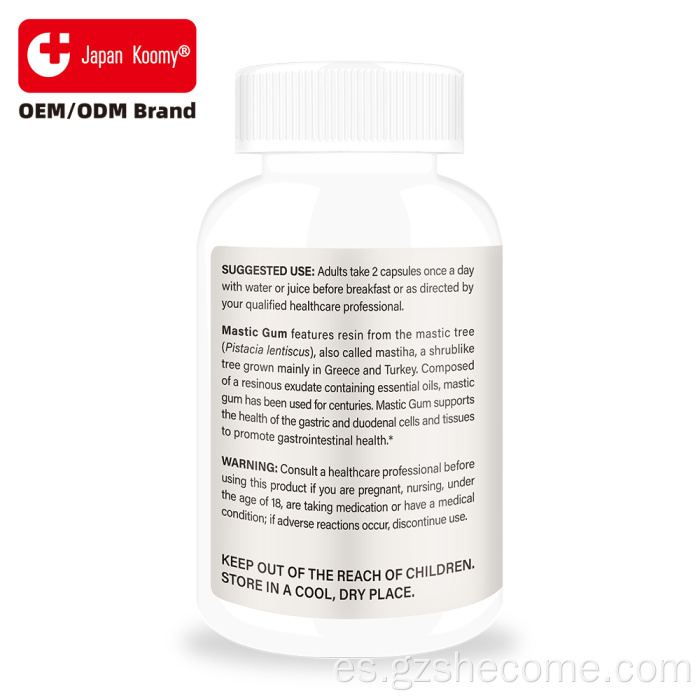 Shecome Mastic Gum Cápsulas Apoyo a la salud del estómago